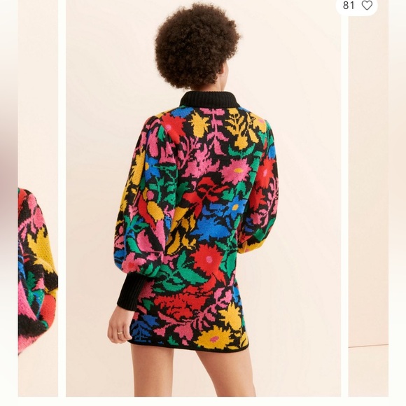 Farm Rio Multicolored Tropical Garden
Mock Neck Sweater Dress Size Medium - Picture 5 of 10